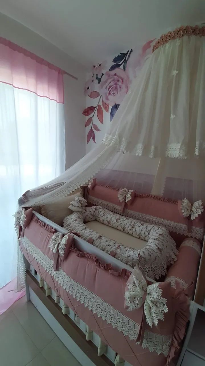 Kit Berço Luxo com renda Guipir - Foto 2