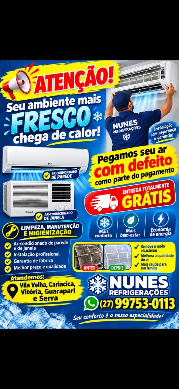 Pegamos seu ar com defeito  como parte de pagamento * 