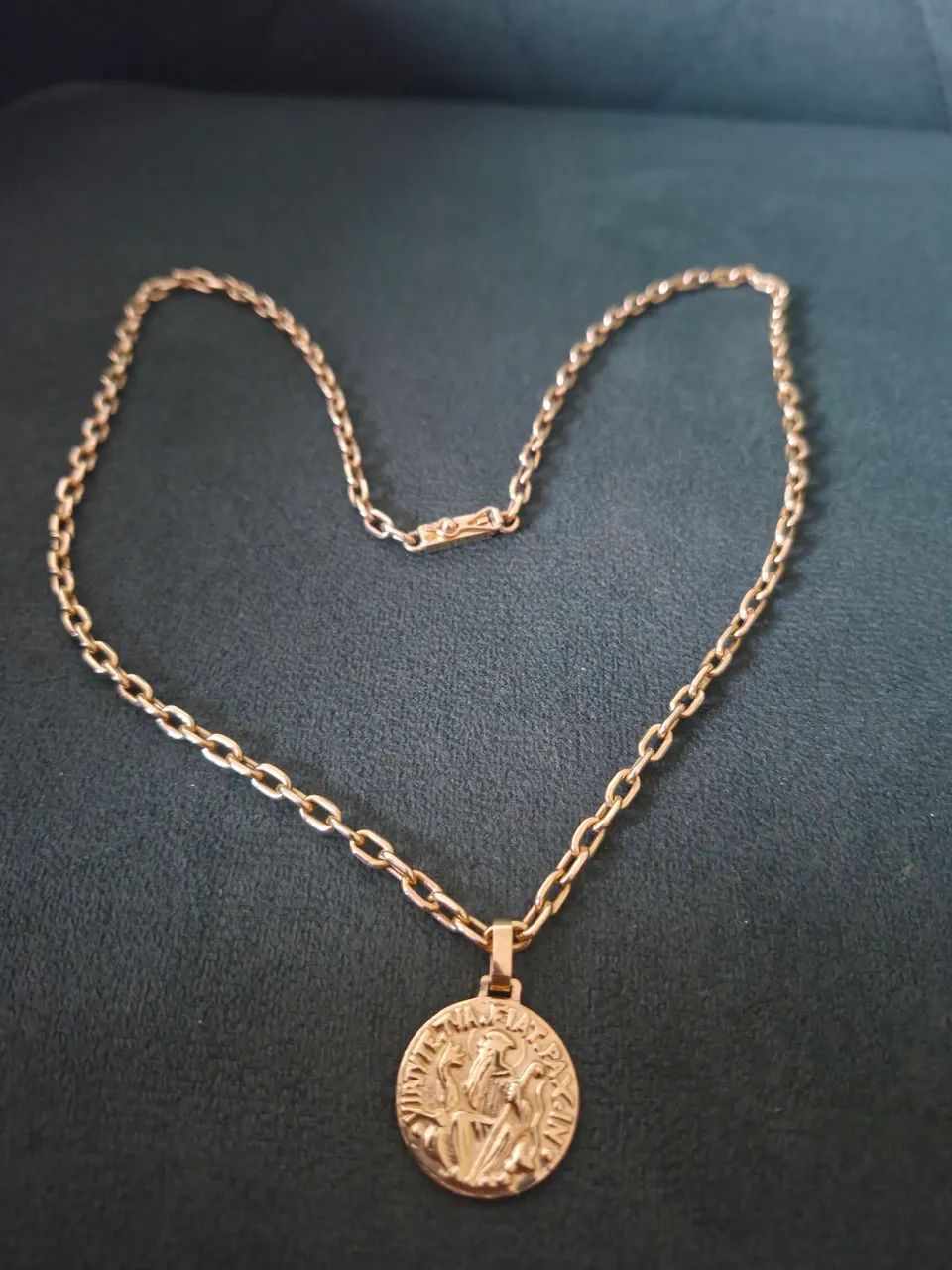 Corrente de Ouro 18k - Elos Cadeado - - Foto 2