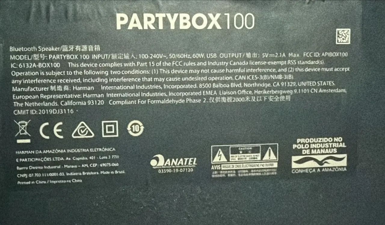 Caixa JBL partybox 100 - Foto 2
