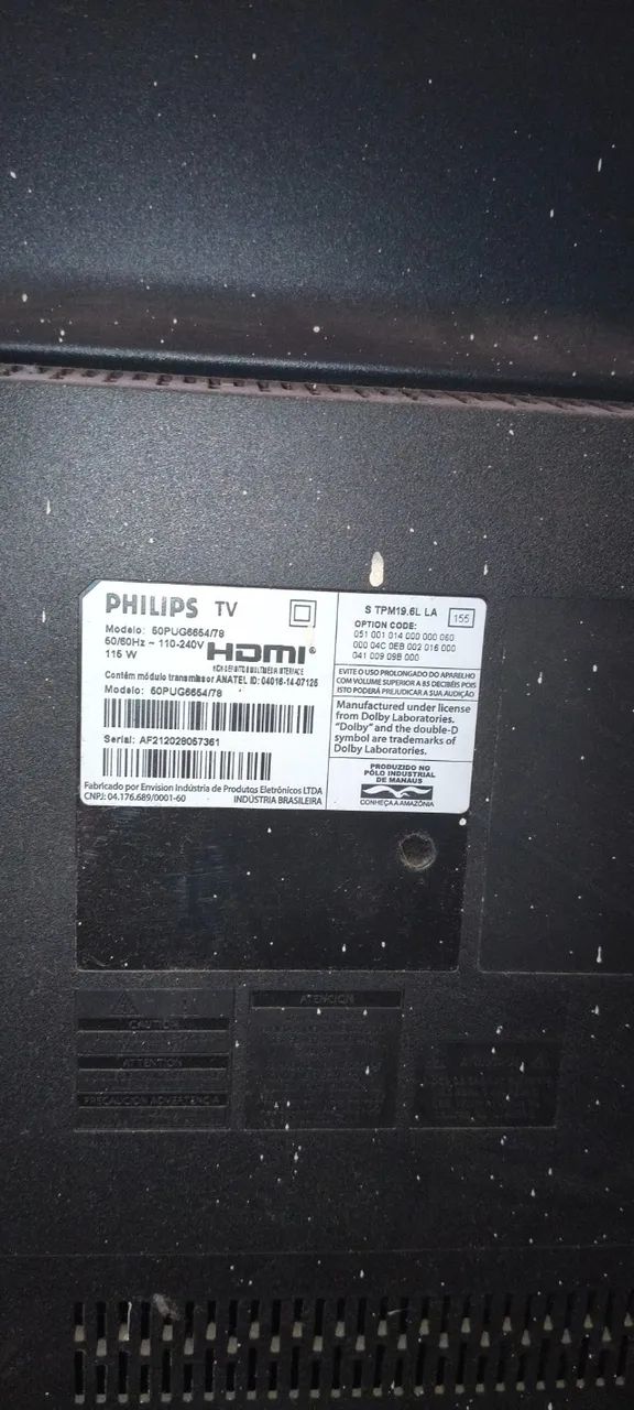 TV PHILIPS 50P com defeito 