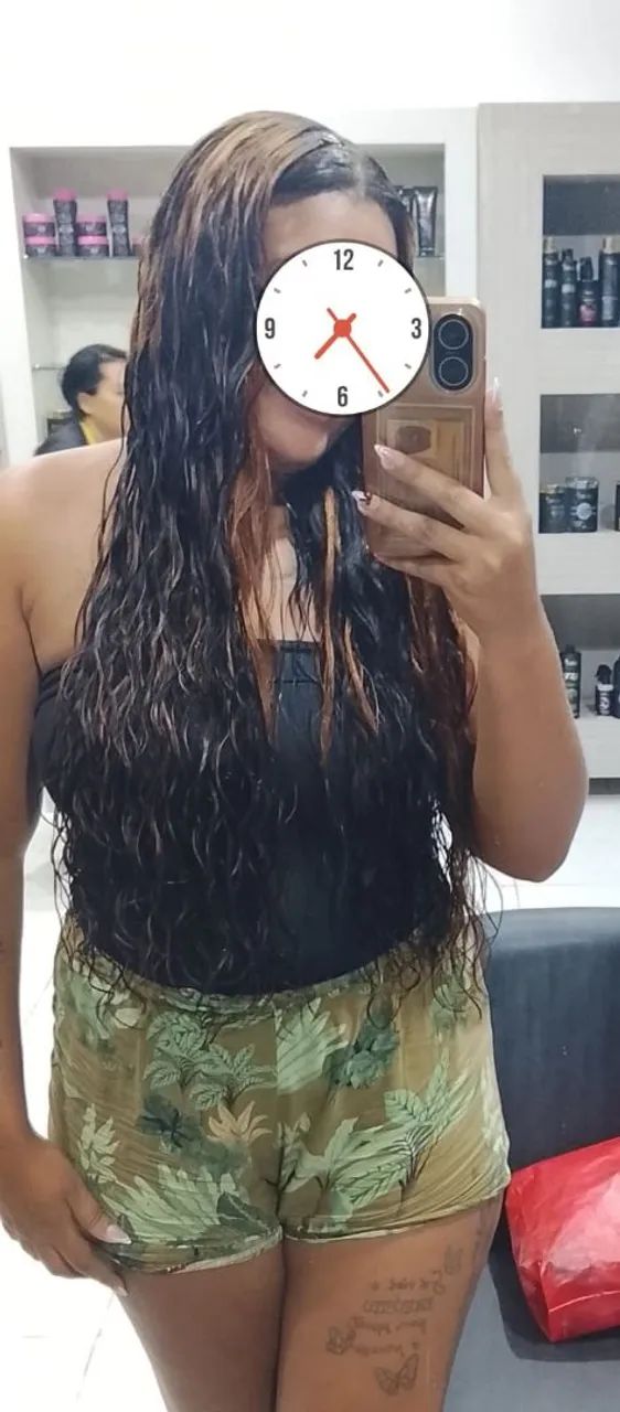 Cabelo humano 75 cm liso ondulado  - Foto 2