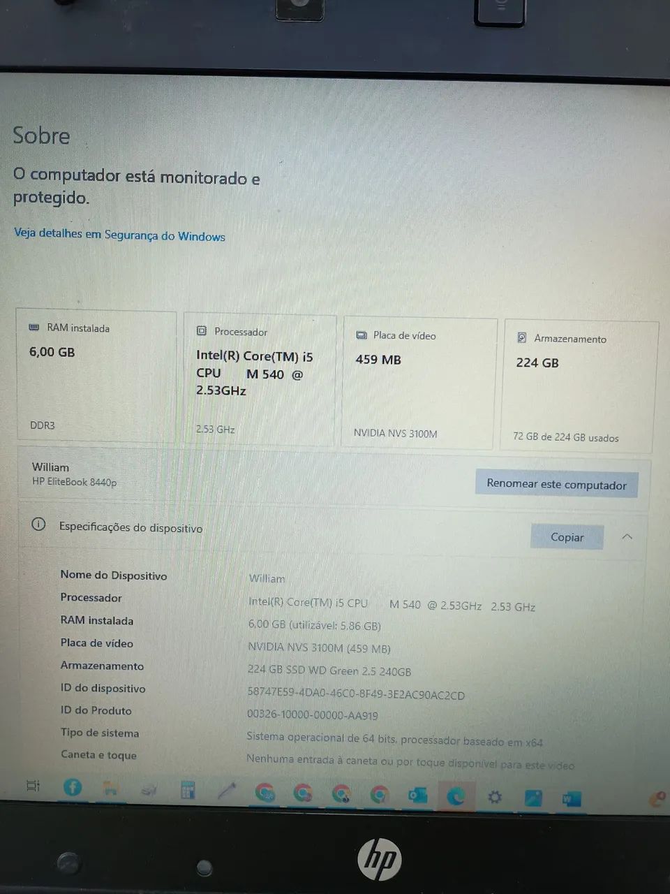 Notebook HP Elite 8440 p  - Foto 2