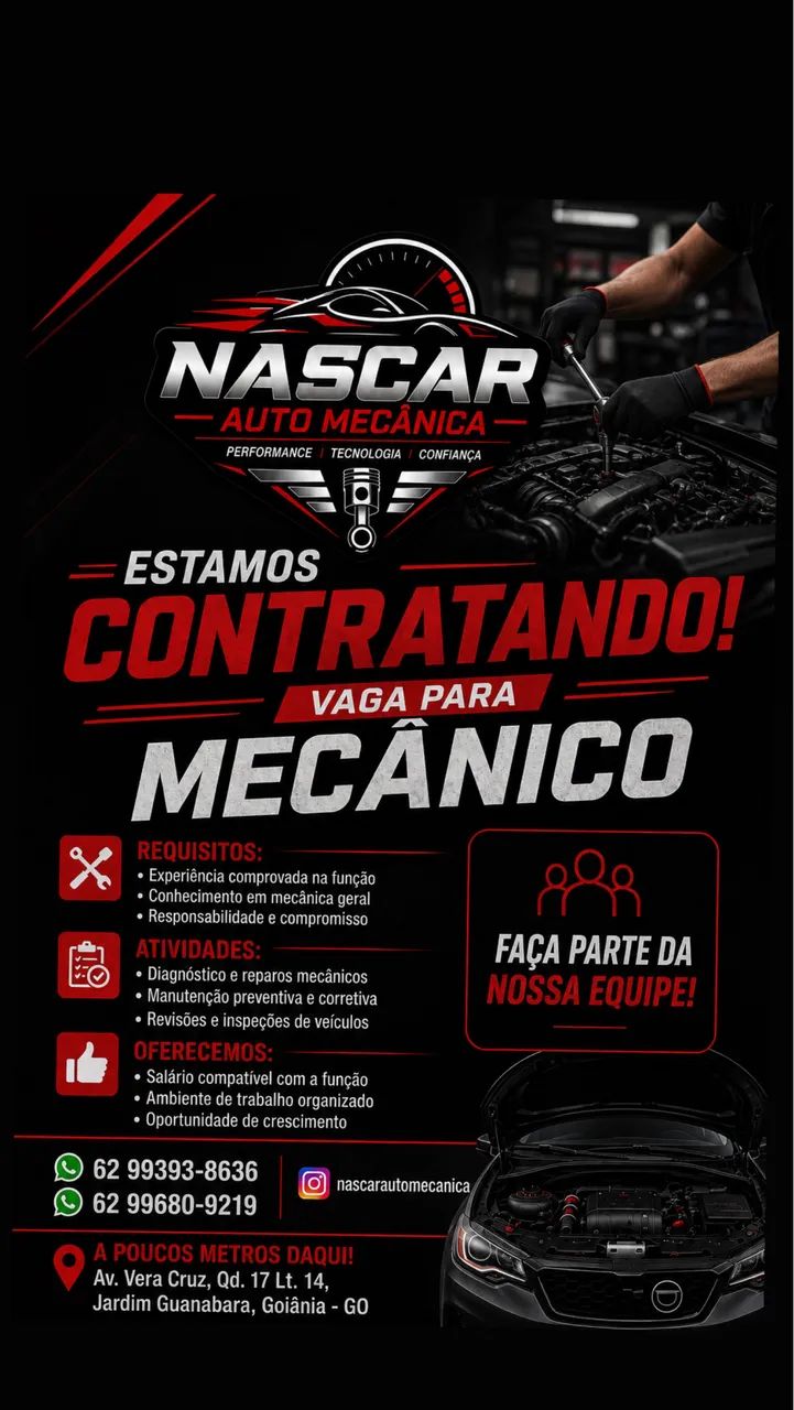 Vaga para Mecânico