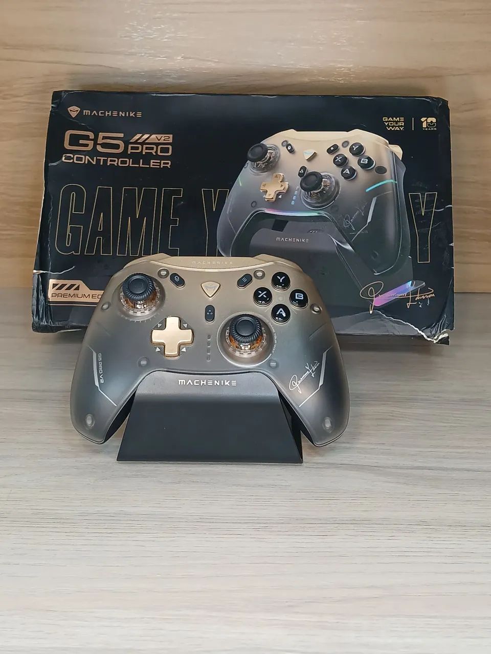 Controle Machenike v5 pró dourado - Foto 2