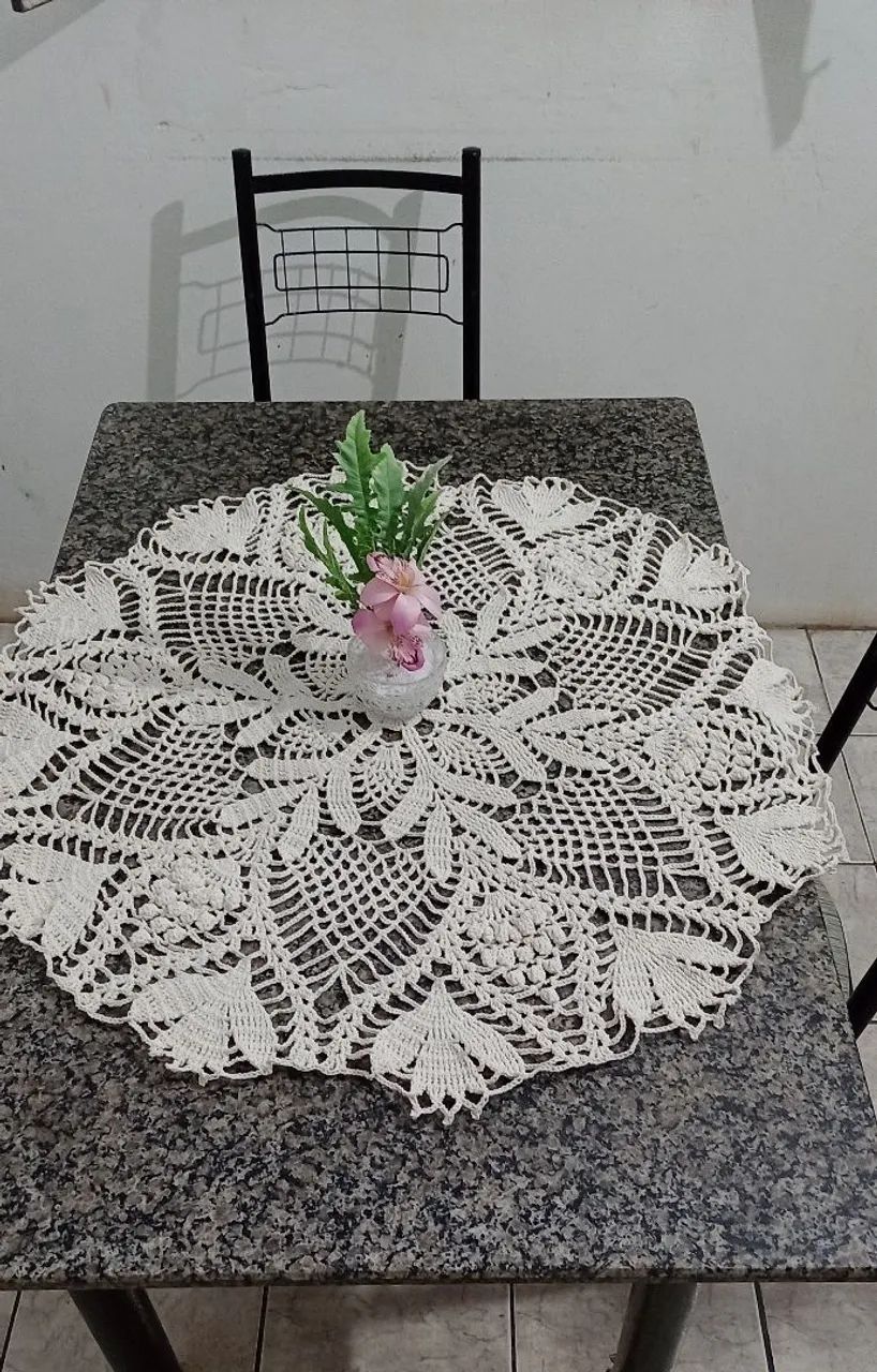 Toalha crochê Rendada