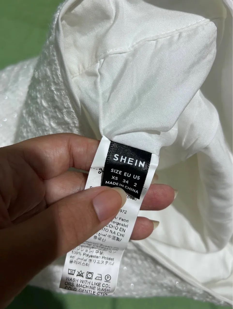 Saia de lã branca da Shein - Foto 3