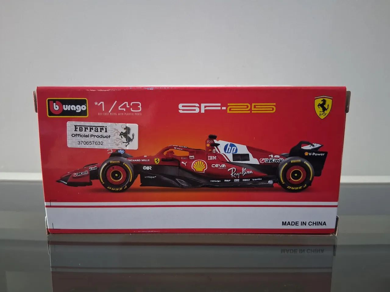 Bburago – Ferrari SF-25 F1 2025 #16 Leclerc – Échelle 1:43 – Licence Officielle – Dès 3 Ans