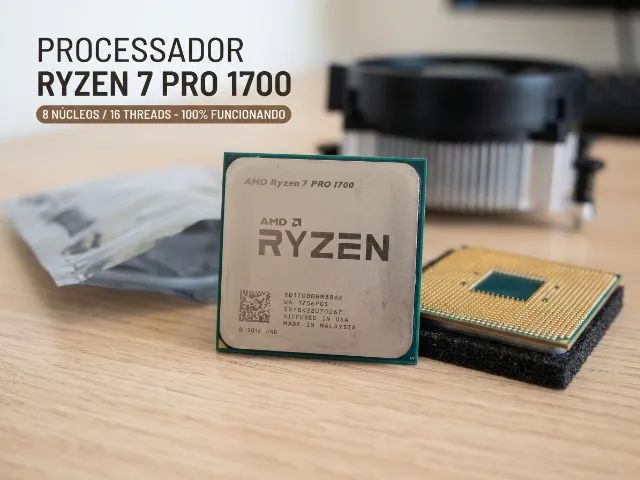 Processador AMD Ryzen 7 PRO 1700 (8 Núcleos / 16 Threads) Socket AM4