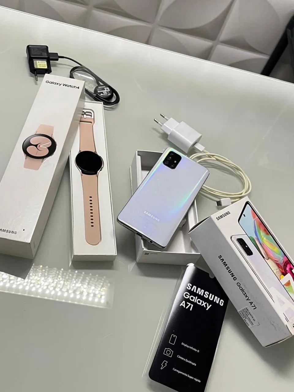 Celular A71 - 128gb Samsung + Relógio  Samsung Watch 4 - Foto 2