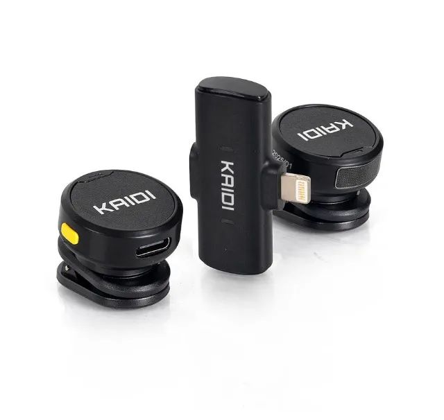 Microfone de Lapela Duplo Para iPhone Kaidi - Foto 2