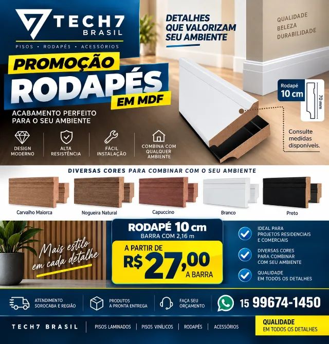 Rodapé de MDF 