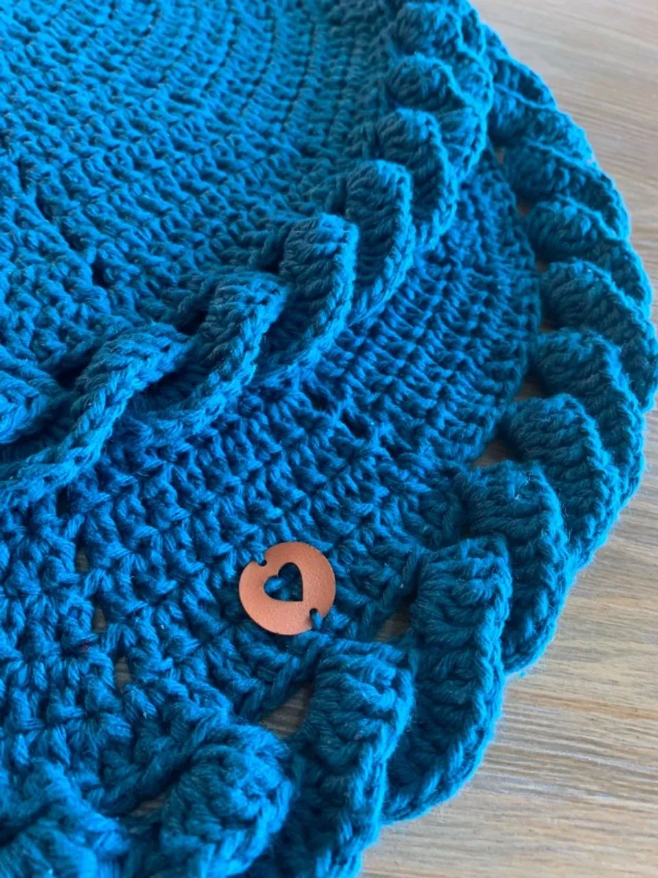 Kit com 2 Sousplats de Crochê Azul - Mesa Posta, Jantar e Decoração ? - Foto 4