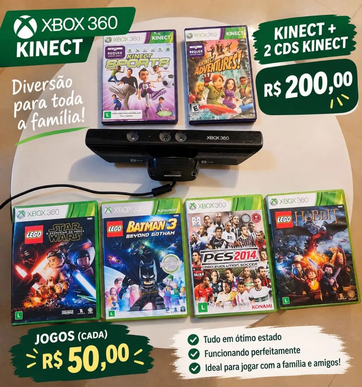 Jogos Xbox e kinect 