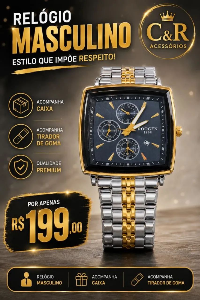 Relógio masculino Roogen