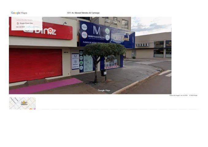 Sala comercial com 55 m2 na Avenida Manoel Mendes de Camargo 1.100, Campo Mourão.