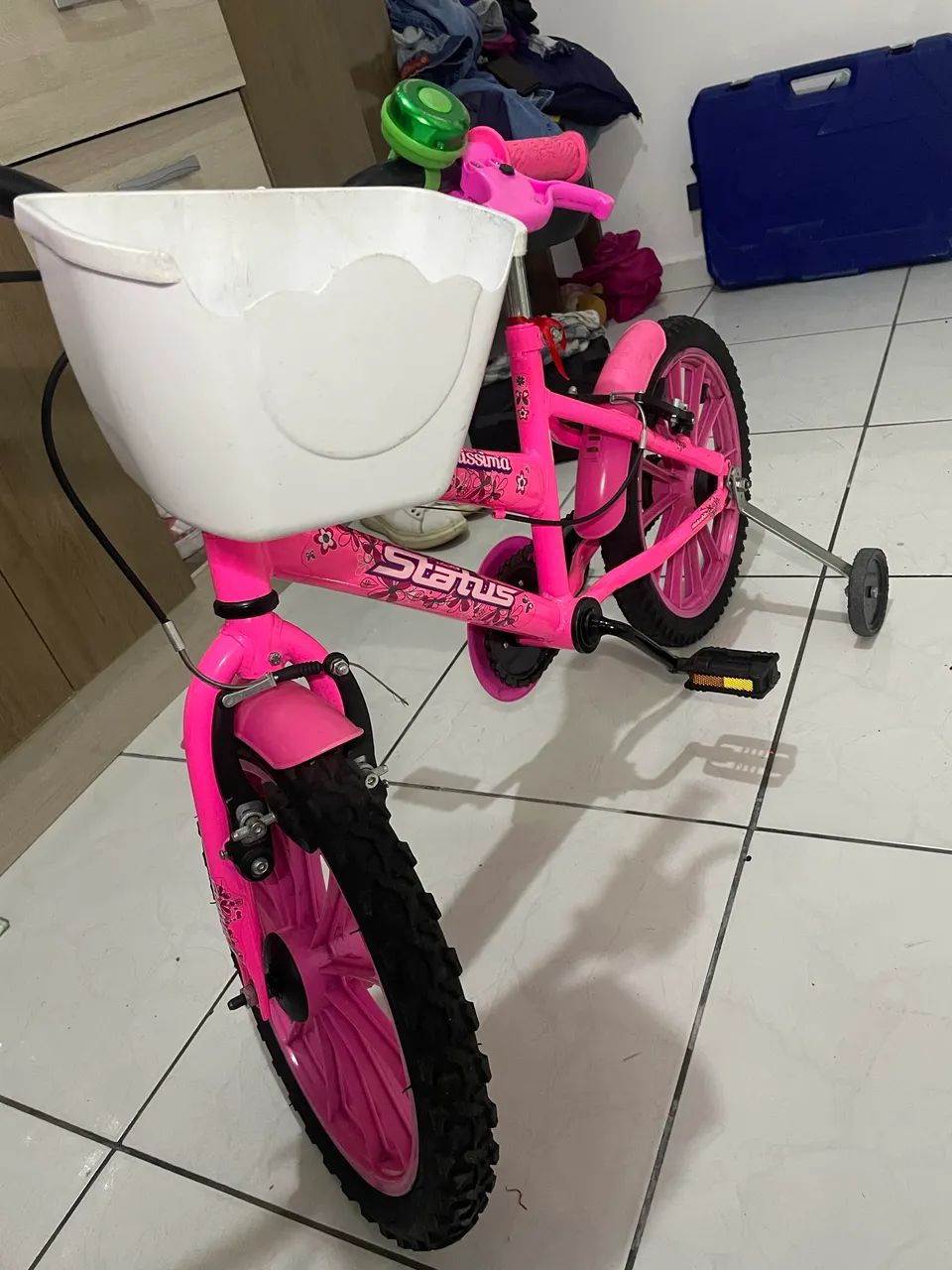 Bike infantil rosa aro 16 - Foto 5