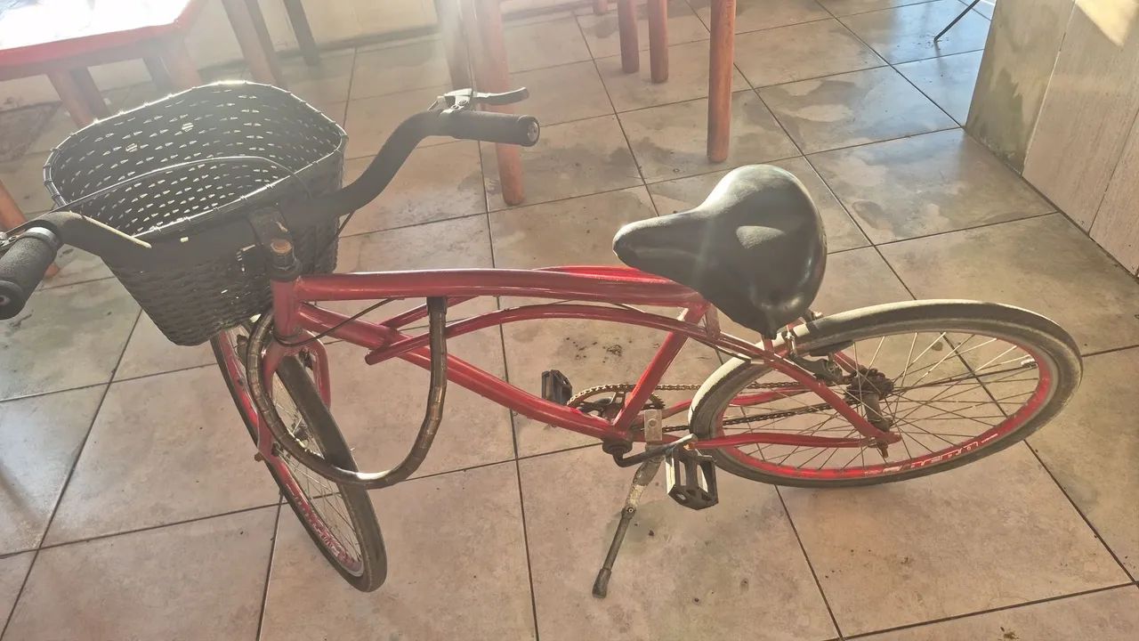 Bicicleta aro 26 com cesta e cadeado - Foto 2