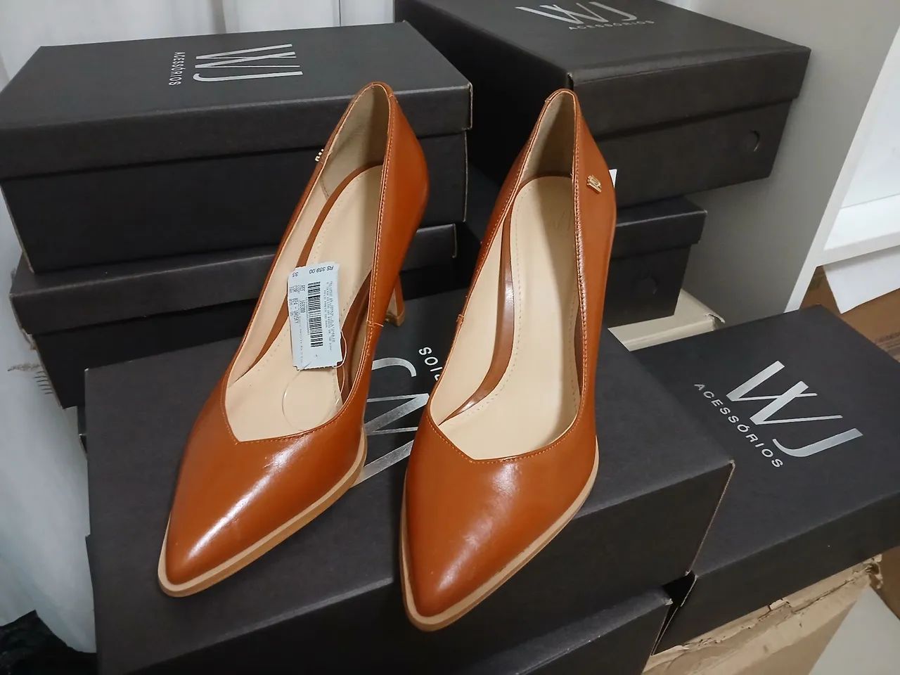 Scarpin caramelo 35 - Foto 2