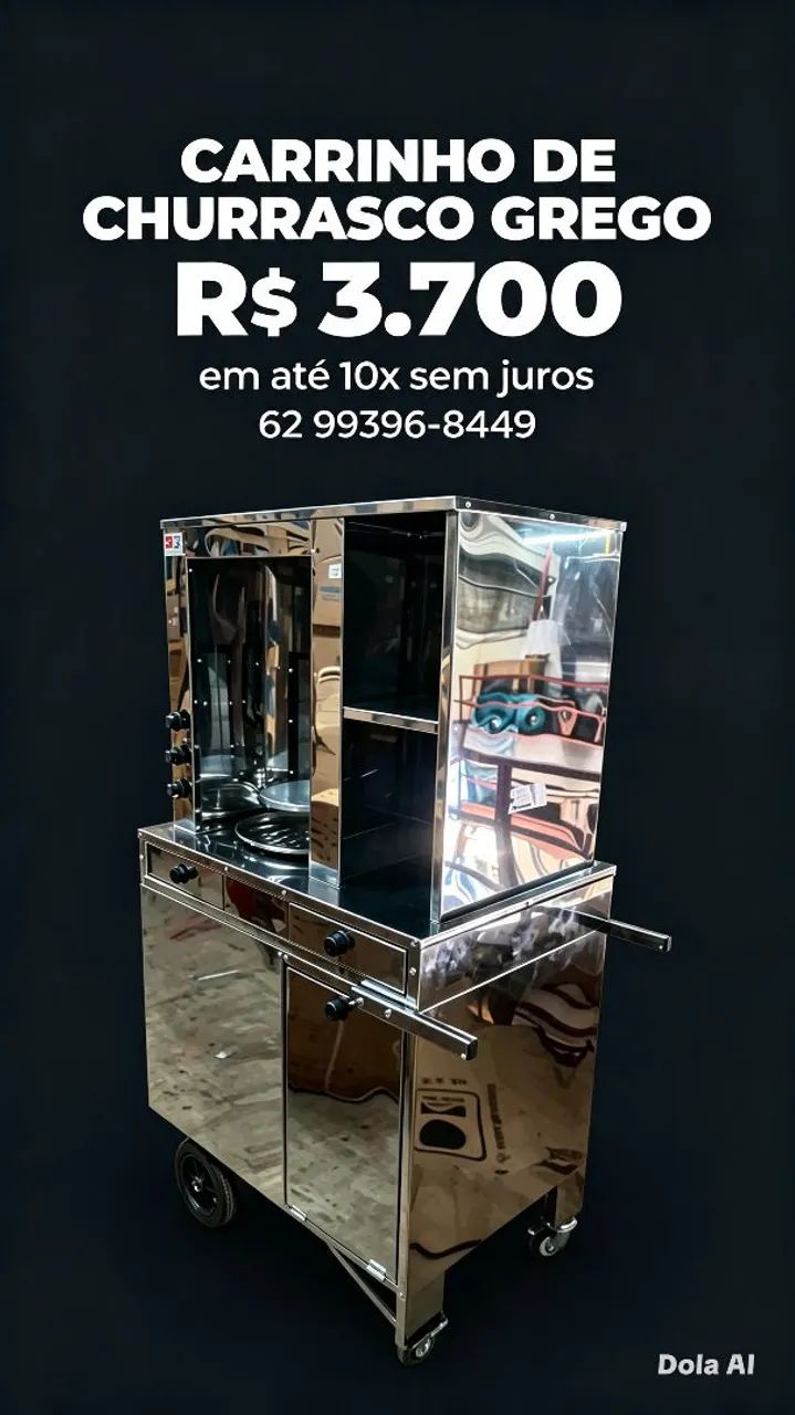 Carrinho de churrasco Grego