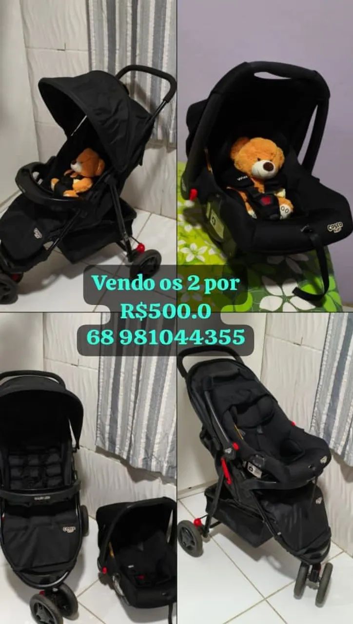 Bebê conforto + Carrinho de bebê 