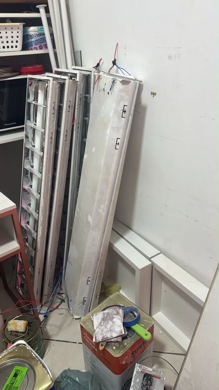 Vendo 8 luminárias com 16 âmpadas retangular  - Foto 2