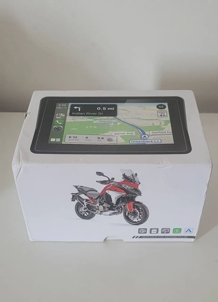 Central Multimídia Motos 5 Touch Screen H-tech Carplay Android Auto - Foto 3