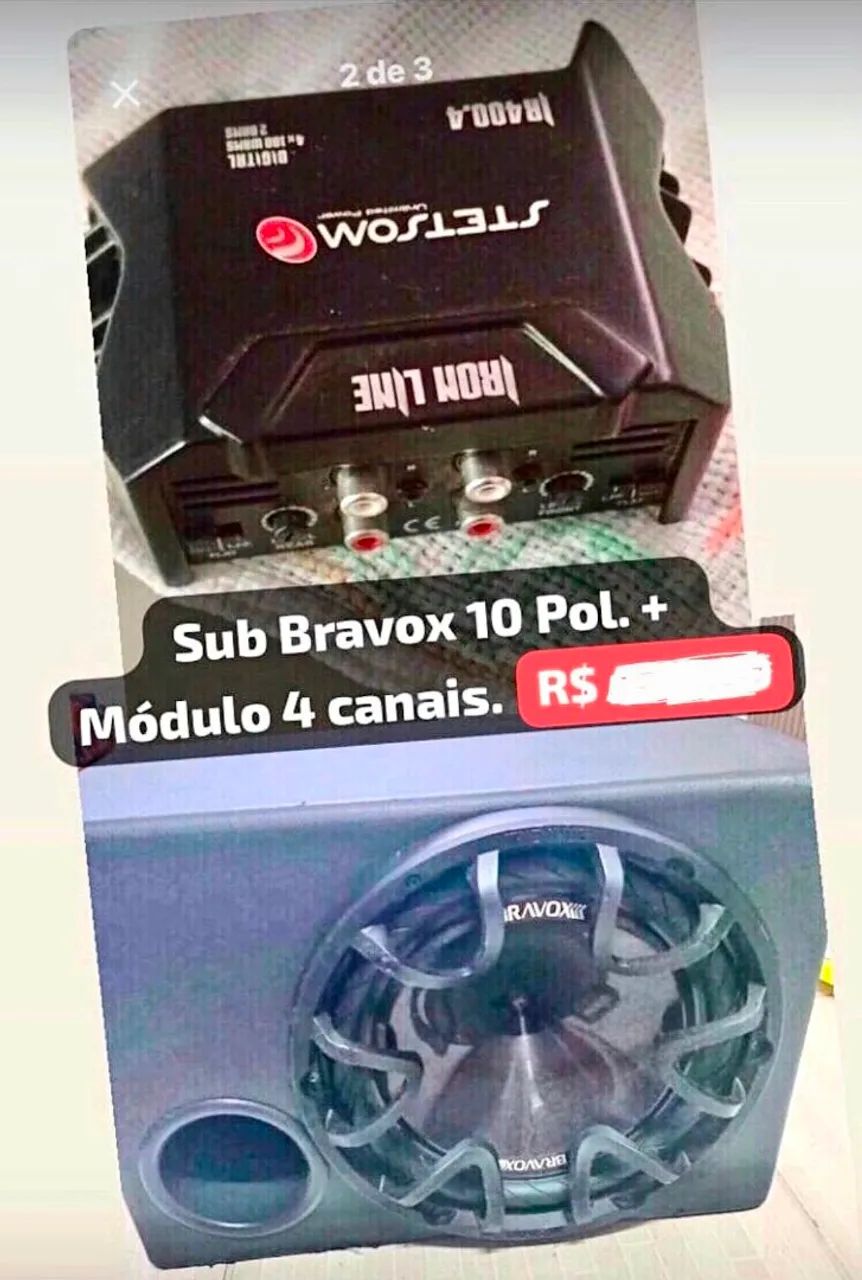 Modulo Stetson e Sub Woofer Bravox 