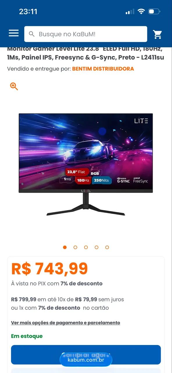 Monitor LEVEL 180Hz 23.8 - Foto 2