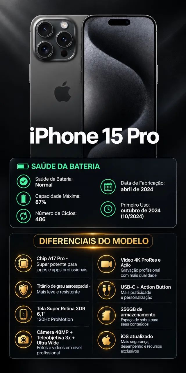 iPhone 15 PRO 256 Giga - Foto 4