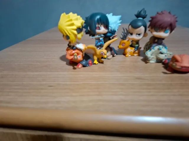 Action Figures Chibi de Naruto (Sasuke, Kakashi, Shikamaru, Minato, Gaara)