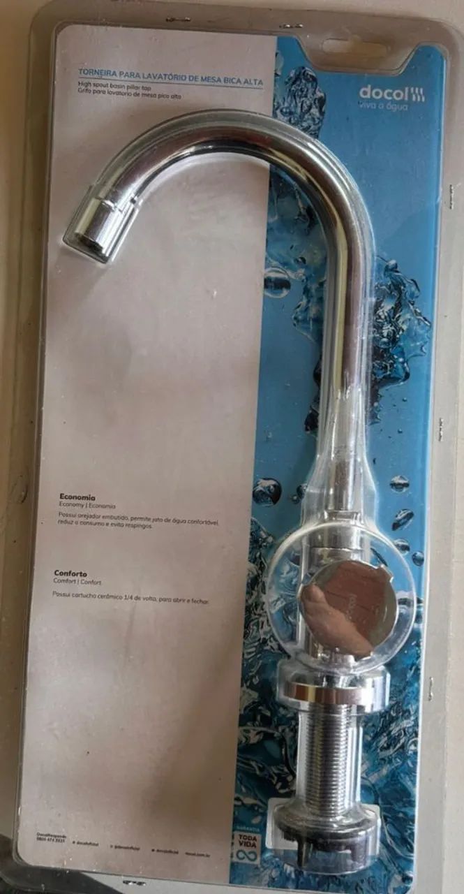 TORNEIRA PARA LAVATÓRIO DE MESA BICA ALTA DOCOL- NOVA (6 UND DISPONIVEIS)