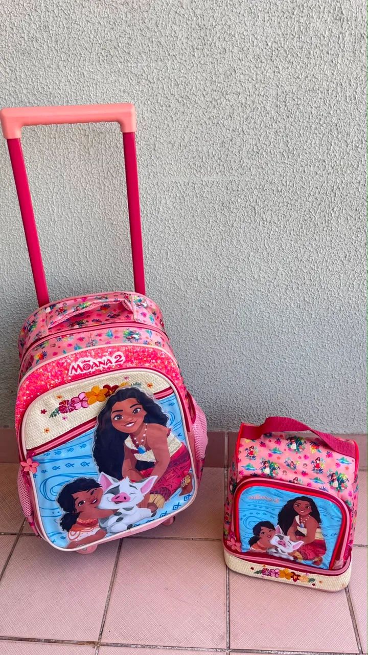 Mochila com lancheira Moana 2 baggagio