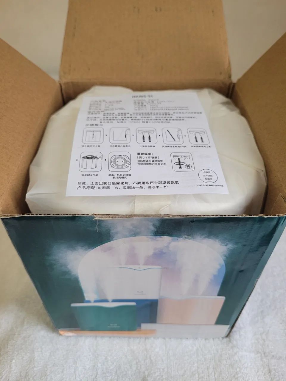 Umidificador de Ar Spray Duplo e LED 2000ml - Foto 2