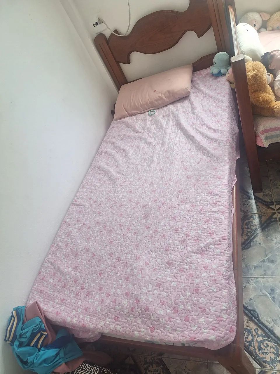 Cama de solteiro de madeira maciça  - Foto 2