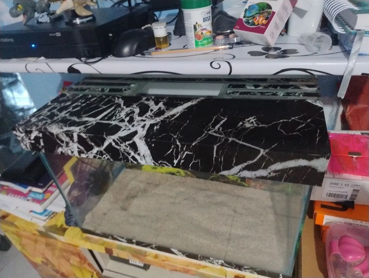 Aquário 20litros com defeito na tampa (led não liga) - Foto 2