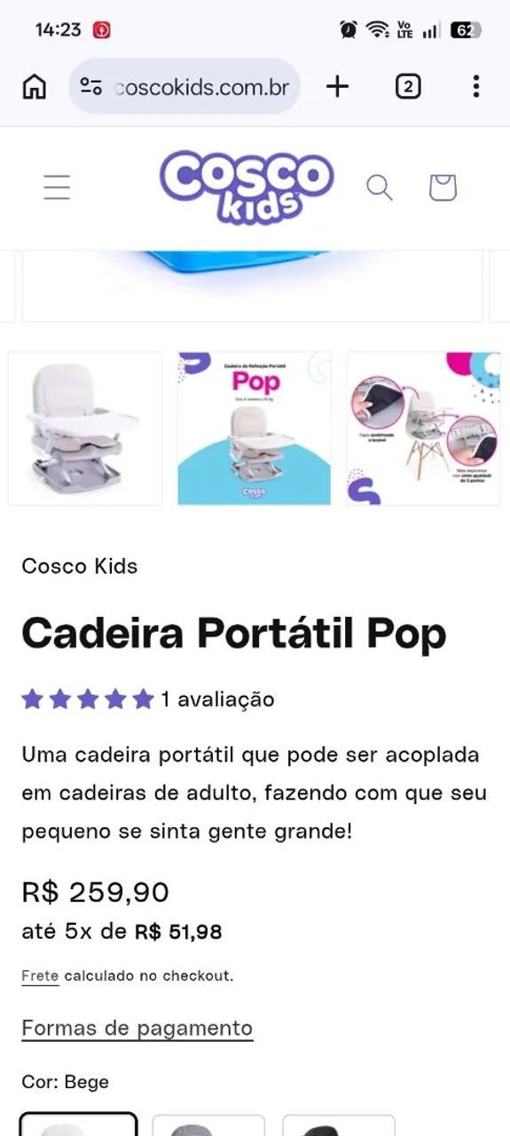 Cadeira de alimentação Cosco  - Foto 4