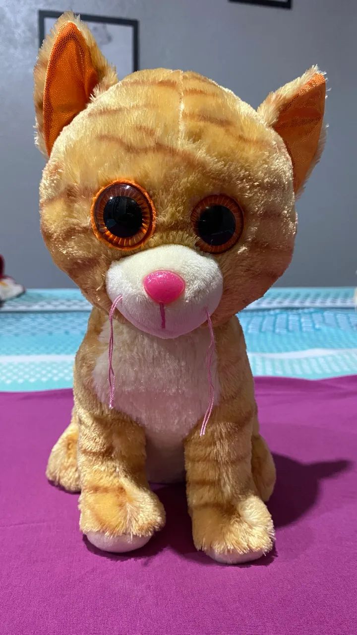 Pelúcia Gatinho Laranja Tigrado