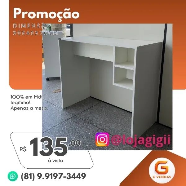 Mesa Gio Com Nicho na Lateral - Foto 4