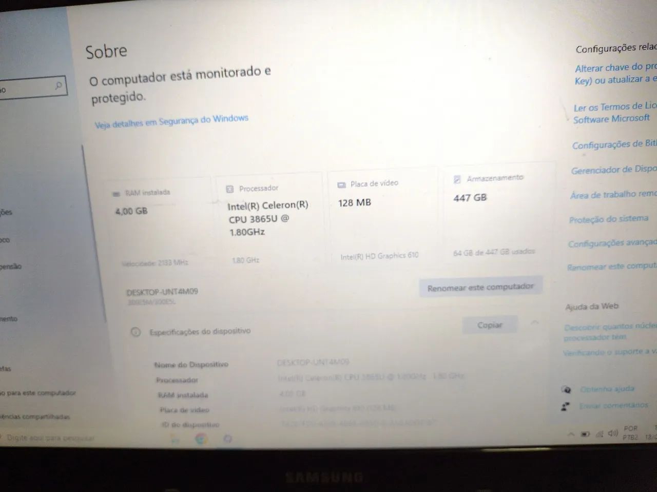 Notebook Samsung