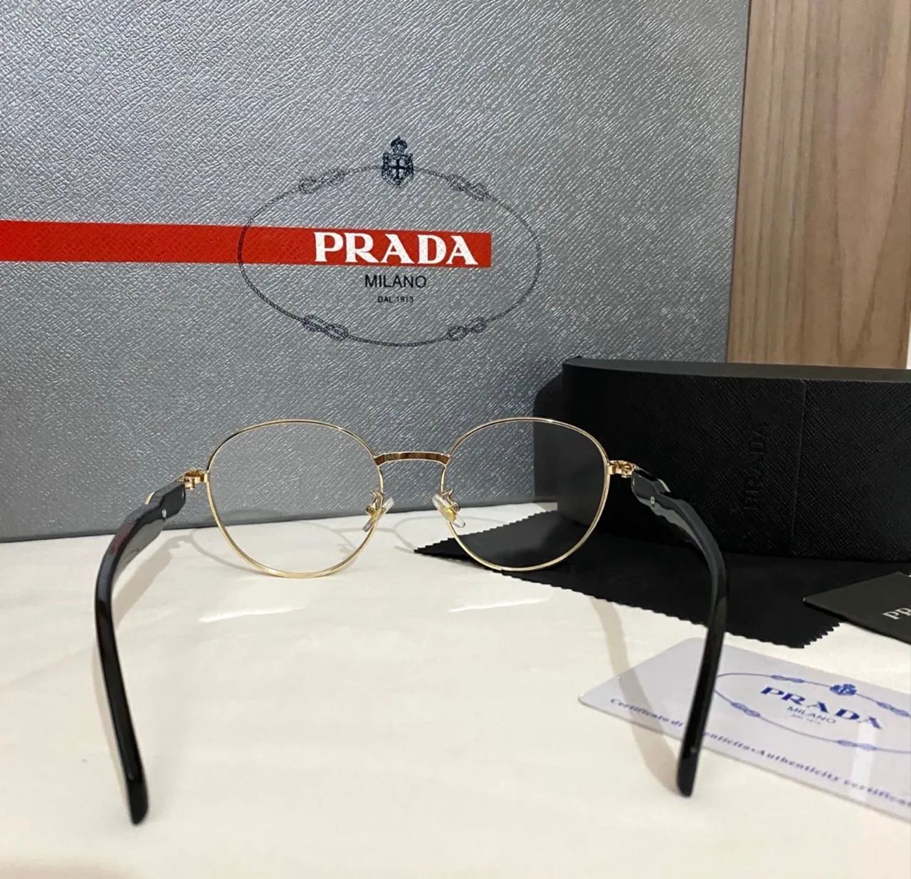 Óculos dourado Prada  - Foto 4