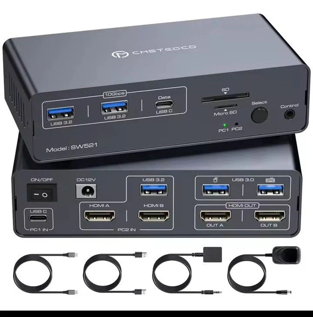 Docking Station KVM USB-C CMSTEDCD SW521