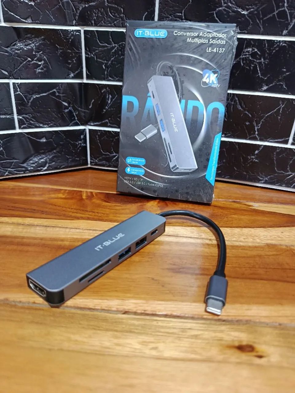 Adaptador USB-C para HDMI, USB 3.0,TF, SD USB-C PD  / PREÇO IMPERDÍVEL  - Foto 3