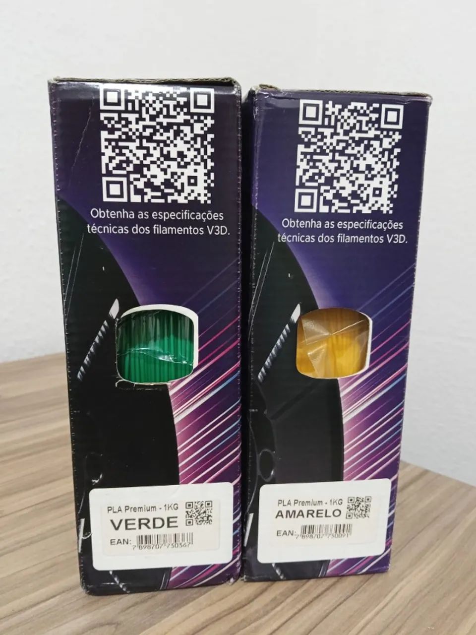Kit filamentos para impressão 3D - Premium - Verde e Amarelo - Foto 2