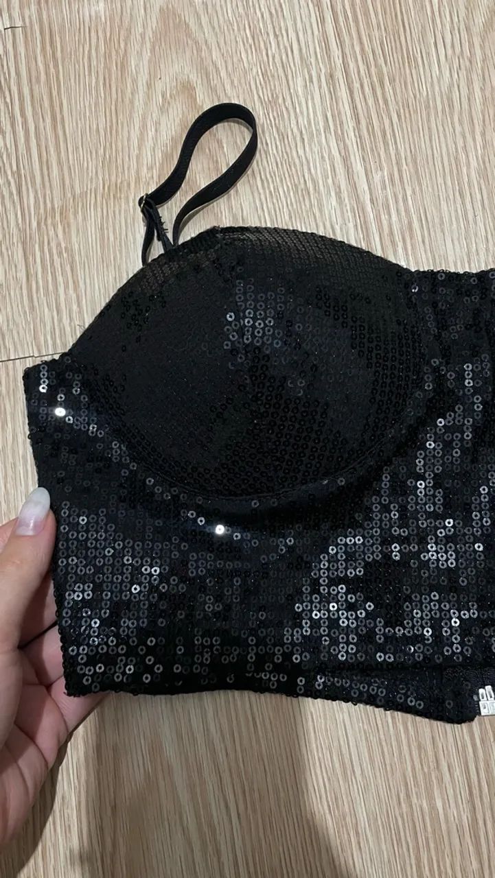 Top paetê preto - Foto 2