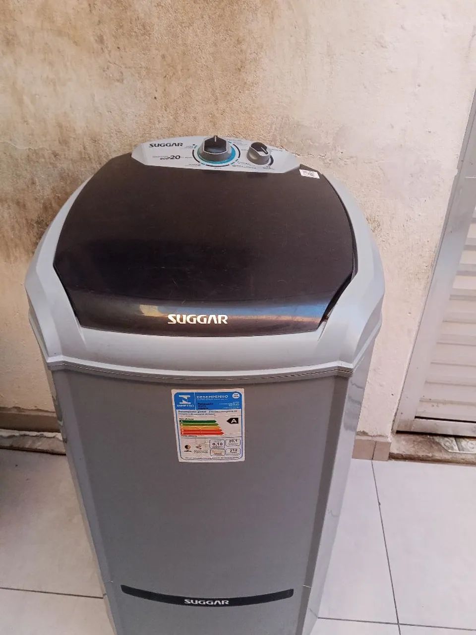 Tanquinho Suggar 20kg 9 funções cinza 