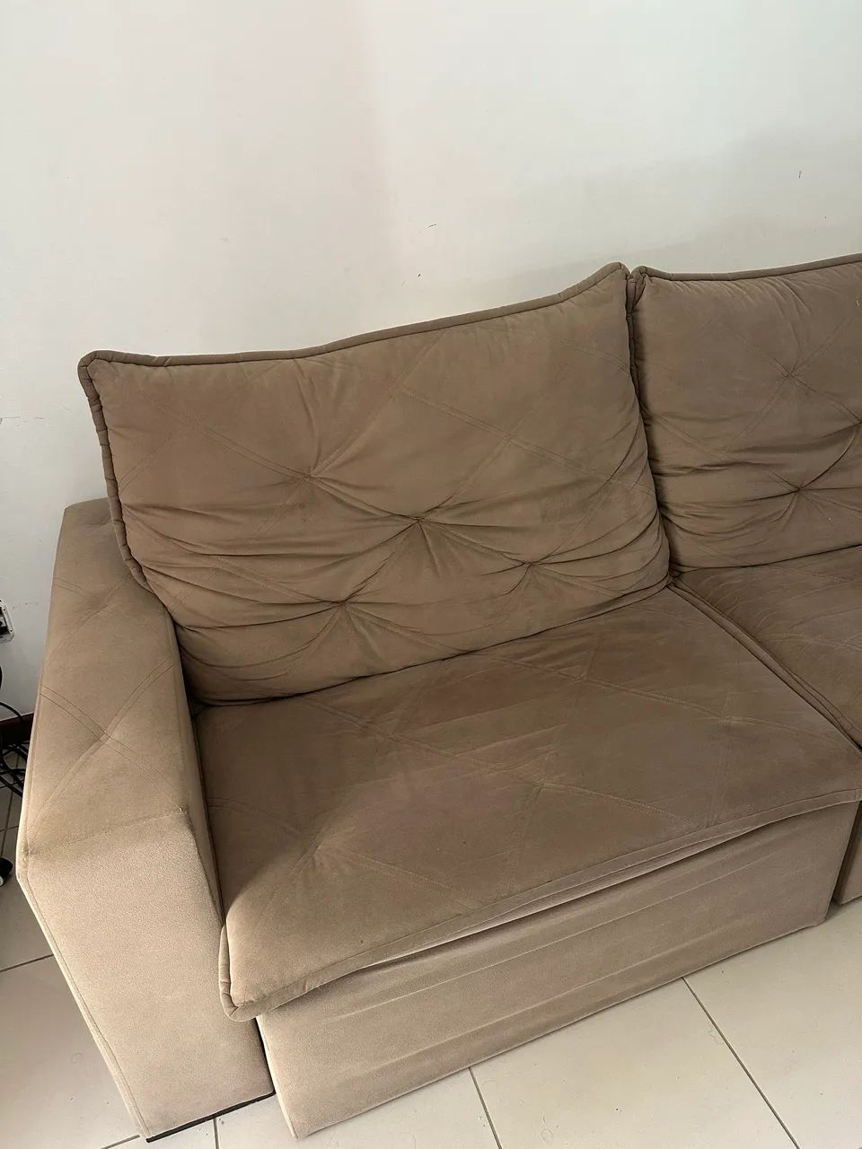 Sofá Retrátil e Reclinável Suede 2.45m - Foto 3