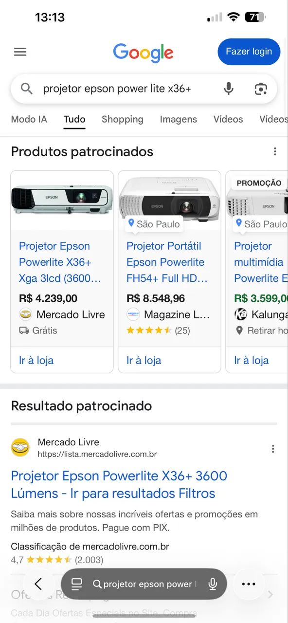 Projetor Epson power lite x36+ - Foto 5