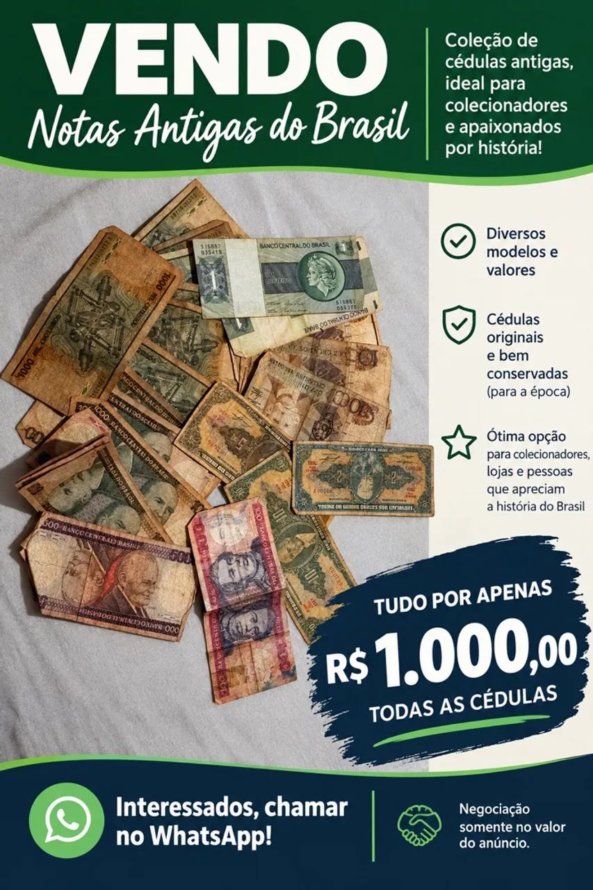 Vendo Cédulas Antigas 