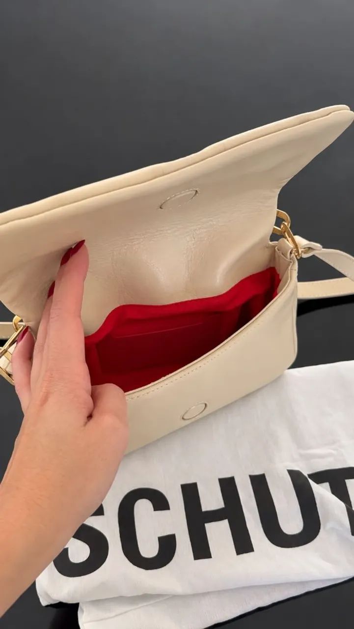 Bolsa Schutz off-white corrente - Foto 3